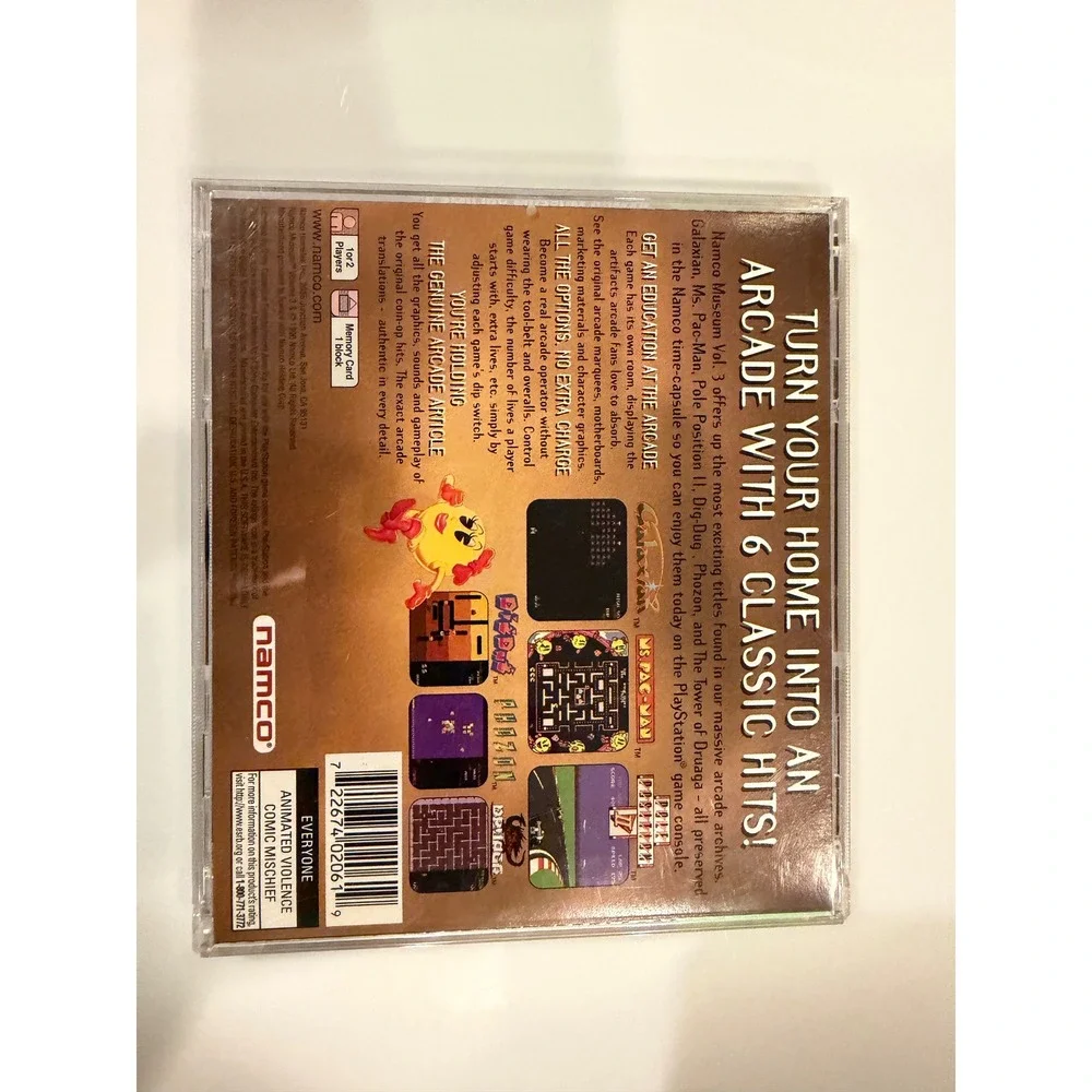 Namco Museum Vol. 3 Greatest Hits Sony PlayStation 1 PS1 Ms Pac-Man SLUS-00398